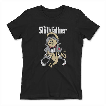 The Slothfather Womens T-Shirt in Black color